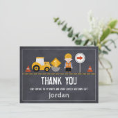 Chalkboard in opbouw - Hartelijk dank Bedankkaart (Staand voorkant)