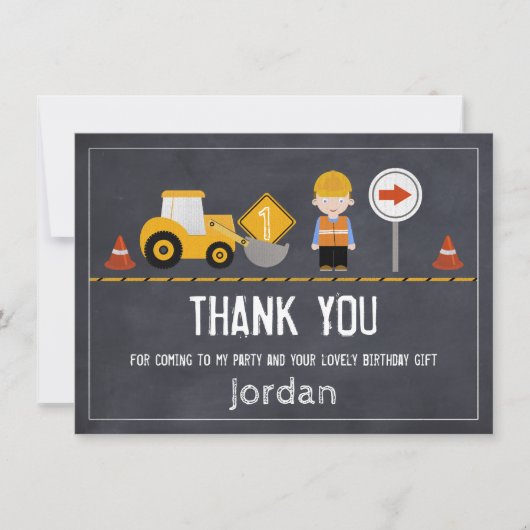 Chalkboard in opbouw - Hartelijk dank Bedankkaart (Voorkant)