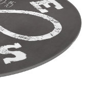 Chalkboard Infinity Love Wedding Date en Names Snijplank (Hoek)