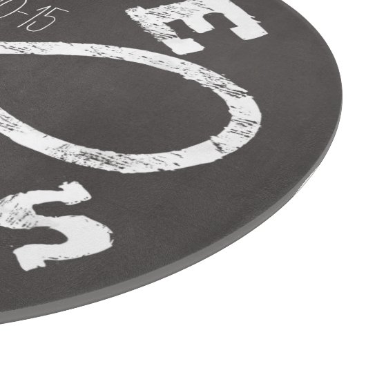 Chalkboard Infinity Love Wedding Date en Names Snijplank (Hoek)