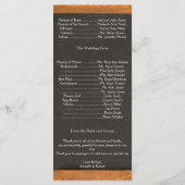 Chalkboard Inséparable Wedding Programme (Dos)