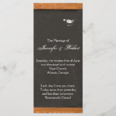 Chalkboard Inséparable Wedding Programme (Devant)