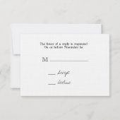 Chalkboard Inspiré Floral Moderne Mariage RSVP (Dos)