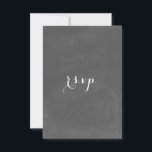 Chalkboard Inspiré Mariage RSVP<br><div class="desc">Un rsvp de mariage avec un arrière - plan inspiré par un tableau noir sur le devant.</div>