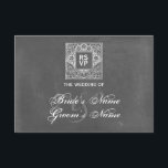 Chalkboard Inspiré Mariage RSVP<br><div class="desc">Un rsvp de mariage avec un design inspiré du tableau noir. Personnalisez avec les noms de la mariée et du marié à l'avant et avec la date à l'arrière.</div>