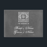 Chalkboard Inspiré Mariage RSVP<br><div class="desc">Un rsvp de mariage avec un design inspiré du tableau noir. Personnalisez avec les noms de la mariée et du marié à l'avant et avec la date à l'arrière.</div>