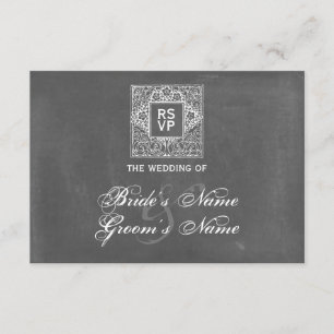 Chalkboard Inspiré Mariage RSVP