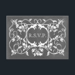 Chalkboard Inspiré Rose mariage RSVP<br><div class="desc">Un rsvp de mariage avec un design inspiré du tableau noir avec des roses. Personnalisez le texte à l'arrière.</div>
