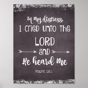 Chalkboard: Inspirerend Psalms Bijbelverse Poster