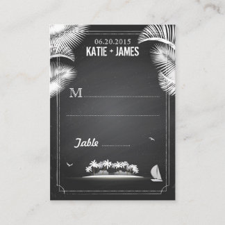 Chalkboard Island Destination Mariage Lieu Cartes