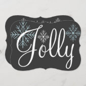 Chalkboard Jolly Invitations (Devant / Derrière)