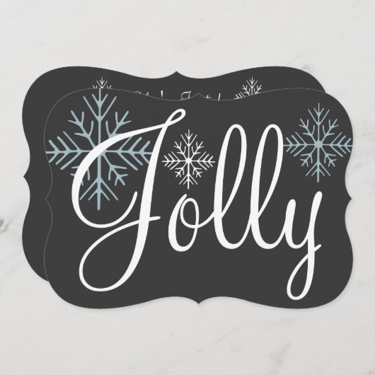 Chalkboard Jolly Invitations (Devant / Derrière)
