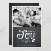Chalkboard Joy Cartes photos de vacances (Devant / Derrière)