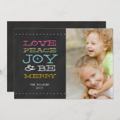CHALKBOARD JOY | FOTO HOLIDAIRE KAART (Voorkant / Achterkant)