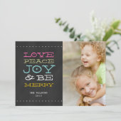 CHALKBOARD JOY | FOTO HOLIDAIRE KAART (Staand voorkant)