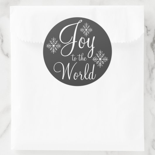 Chalkboard Joy to the World Stickers (Sac)