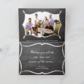 Chalkboard Joyeux Noël Famille Carte photo (Intérieur)