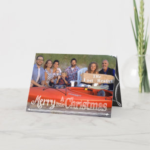 Chalkboard Joyeux Noël Famille Carte photo