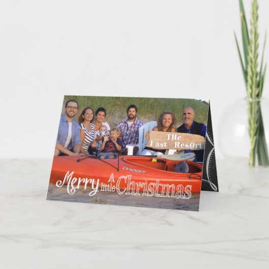 Chalkboard Joyeux Noël Famille Carte photo (Devant)