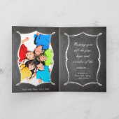 Chalkboard Joyeux Noël Famille Carte photo (Intérieur)