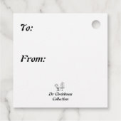 Chalkboard kerstauto bedankjes labels (Achterkant)