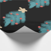 Chalkboard kerstboomschildpadden cadeaupapier (Hoek)