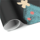 Chalkboard kerstboomschildpadden cadeaupapier (Rol Hoek)