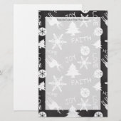 Chalkboard-kerstfeestdag Briefpapier (Voorkant / Achterkant)