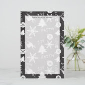 Chalkboard-kerstfeestdag Briefpapier (Staand voorkant)