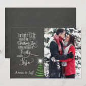 Chalkboard kerstfotokaart feestdagenkaart (Voorkant / Achterkant)