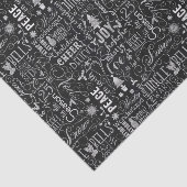 Chalkboard kersttypografisch weefselpapier tissuepapier (Detail)