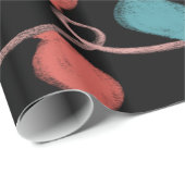 Chalkboard kerstverlichting Doodles Cadeaupapier (Rol Hoek)