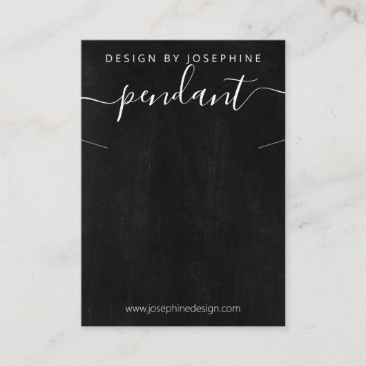 Chalkboard Ketting Pendant display Visitekaartje (Voorkant)