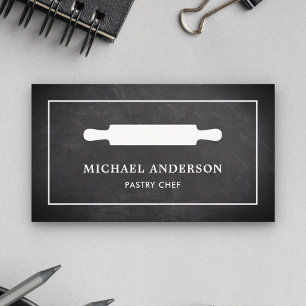 Chalkboard Keuken Witte Rolling Pin Pastry Chef Visitekaartje