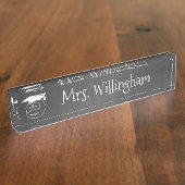 Chalkboard Kijk de Aangepaste Desk-naamplaat van d Naambordje (Zijkant)