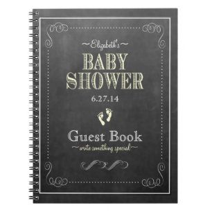 Chalkboard Kijk Geel Baby shower Guest Book Notitieboek