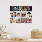 Chalkboard Kindergarten Afstuderen Foto Collage Poster (Keuken)