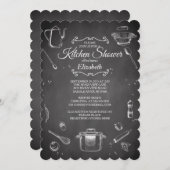Chalkboard Kitchen Bridal Shower Kaart (Voorkant / Achterkant)