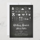 Chalkboard Kitchen Bridal Shower Kaart (Voorkant)