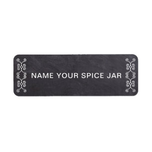 Chalkboard Kitchen Spice Jar Etiket