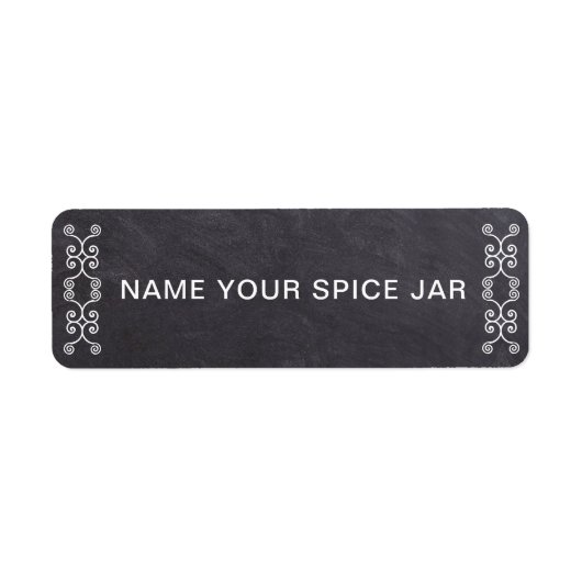 Chalkboard Kitchen Spice Jar Etiket (Voorkant)