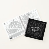 Chalkboard Kitchen Tools Personalized Recipe Notitieboek (Binnen)