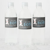 Chalkboard Koe Boy Baby shower Waterfles Etiket (Flessen)