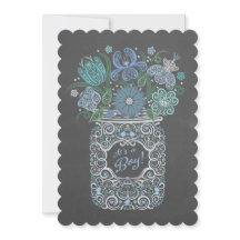 Chalkboard Lacy Mason Baby shower Het is een jonge