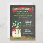 Chalkboard Land western kerstfeest Uitnodigen Kaart (Voorkant)