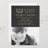 Chalkboard Law School Afstuderen Kaart (Voorkant / Achterkant)