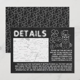 Chalkboard Leprechaun St Patrick's Day Detail Kaar Kaart