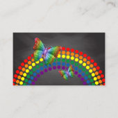 Chalkboard-leraar | Regenboogvlinders Visitekaartje (Voorkant)