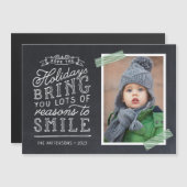 Chalkboard Lettering Holiday-fotokaart (Voorkant / Achterkant)