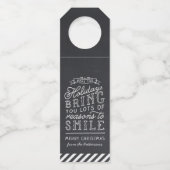 Chalkboard Lettering Persoonlijke kerstcadeaus Flessenhanger (Voorkant)